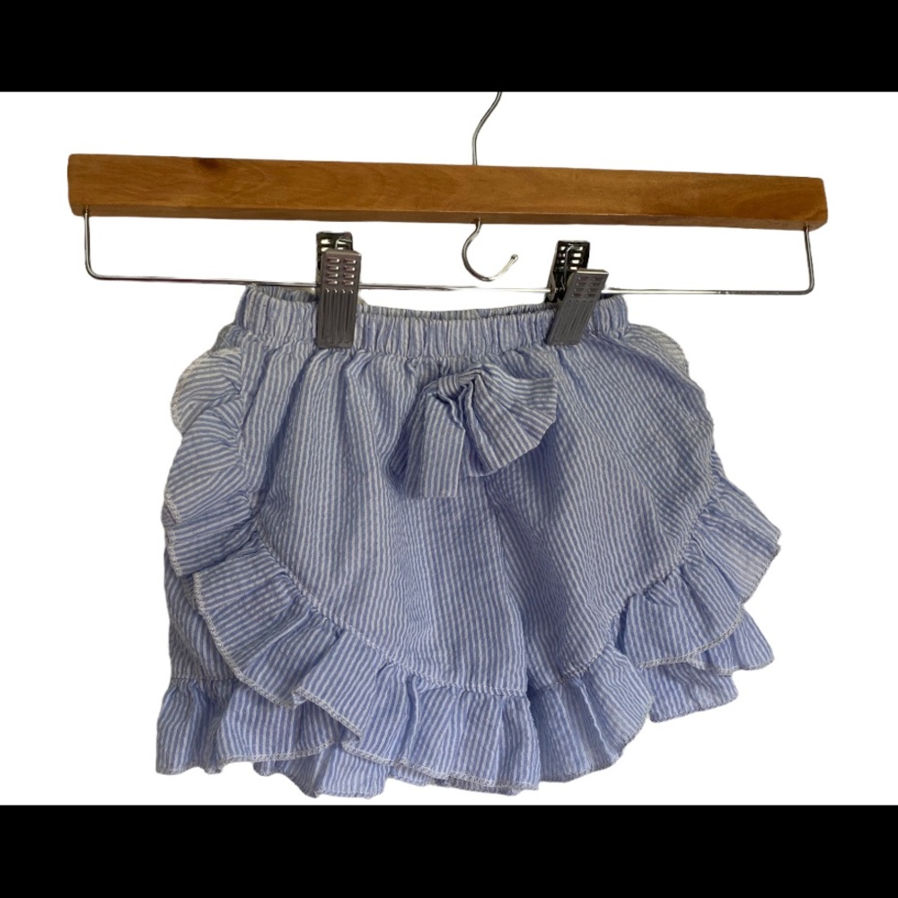Toddler Seersucker Ruffle Shorts